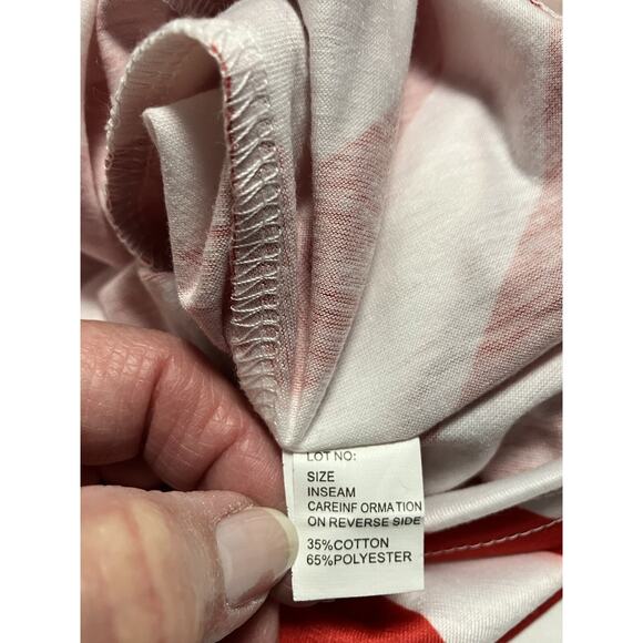 Womens Modlily Patriotic Flag Print T Shirt Top 3/4 Sleeve Bottom Ring Detail M - Picture 3 of 11